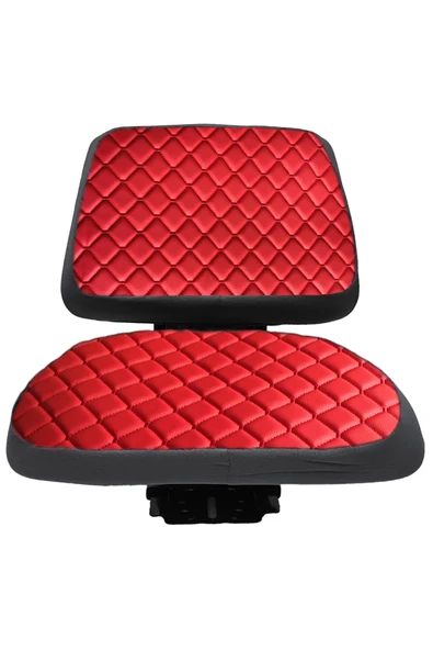 Düz Tip Traktör Koltuk Kılıfı - Kolçaksız - Kırmızı Deri -BB-3142 ürün görseli 1