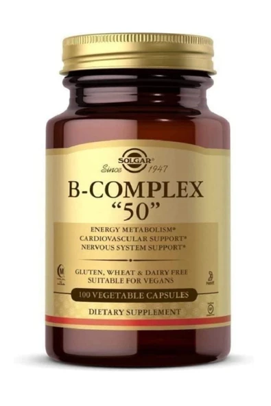 Solgar Vitamin B Complex 100 Kapsül (Vitamin B Kompleks) - Resim 3
