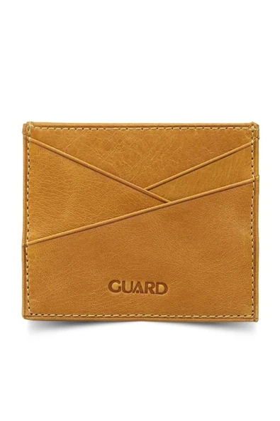 Guard Antik Sarı Deri Kartlık - Resim 3