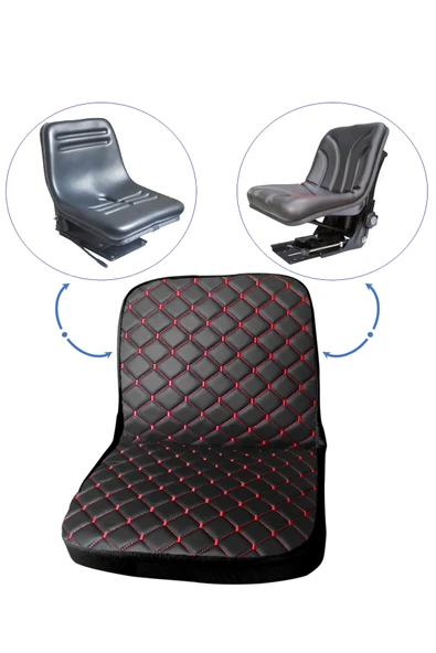 Tek Parça Traktör Koltuk Kılıfı - Kapitone Siyah -bb-988 - Resim 2