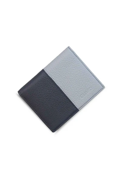 Guard Mat Lacivert/Gri Deri Erkek Cüzdan ürün görseli 1