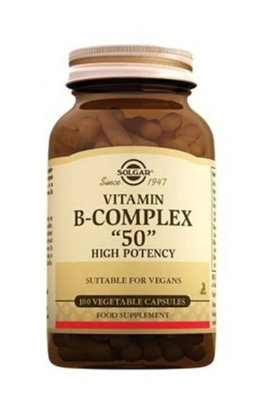 Solgar Vitamin B Complex 50 Mg 100 Kapsül ürün görseli 1