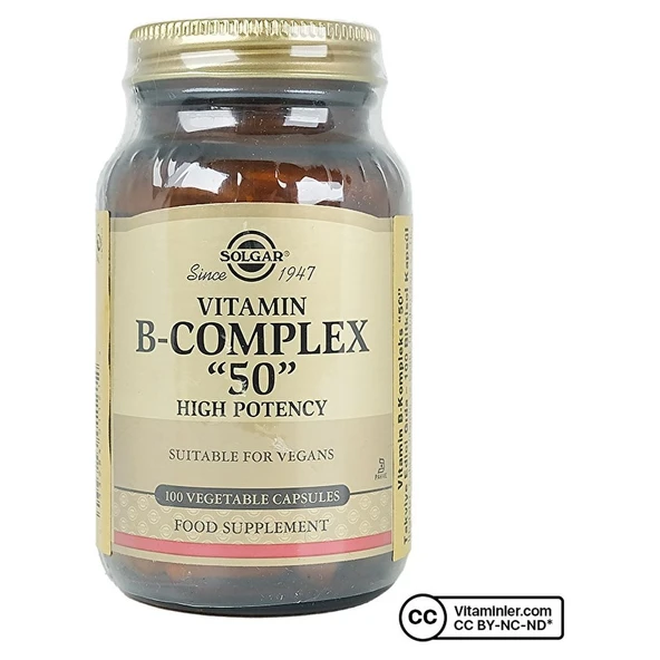 Solgar Vitamin B Complex 100 Kapsül ürün görseli 1