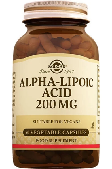 Solgar Alpha Lipoic Acid 200 Mg 50 Kapsul (alfa Lipoik Asid) ürün görseli 1