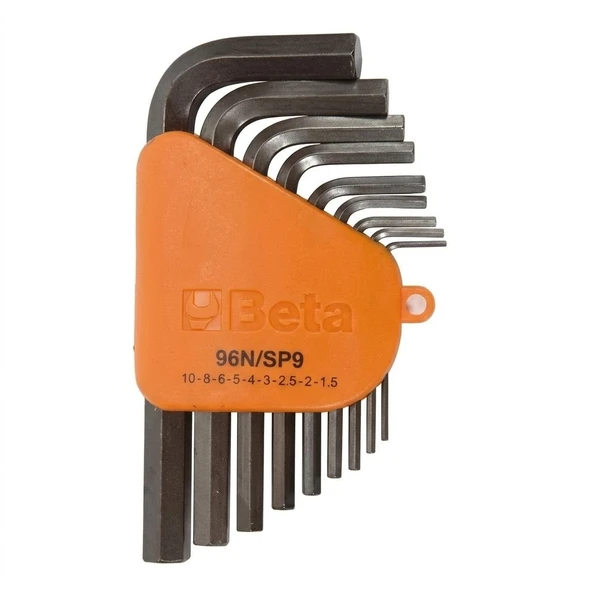 BETA 96N/SP9 1,5-10mm. 9PARÇA KISA ALLEN ANAHTAR TAKIMI METRİK ürün görseli 1