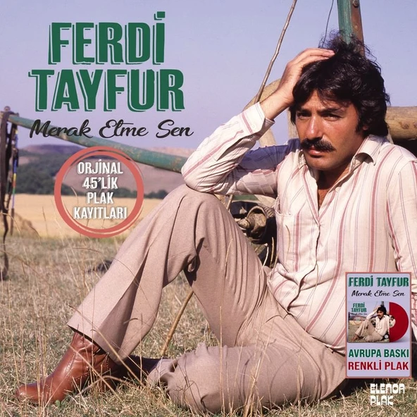 Ferdi Tayfur Merak Etme Sen Orjinal 45'lik Plak Kayıtları - Renkli Plak ürün görseli 1