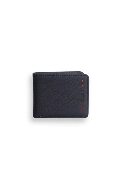 Guard Lacivert Mat Spor Özel Dikiş Desenli Deri Erkek Cüzdanı ürün görseli 1