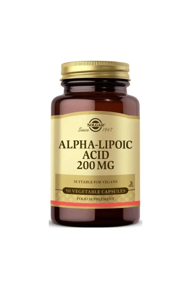 Solgar Alpha Lipoic Acid 200 Mg 50 Bitkisel Kapsül - Resim 2