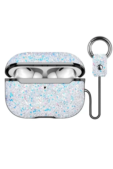 Onegif Apple Airpods 2 (2.nesil) Bright Simli Airpods Kapak - Gümüş ürün görseli 1