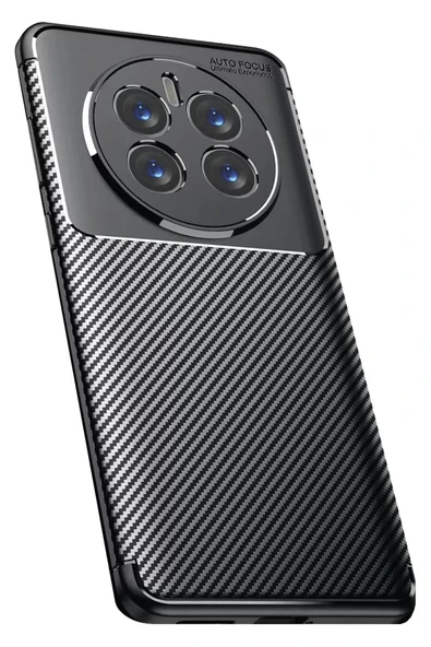 Newface Realme 12 Pro Plus Kılıf Auto Focus Karbon Kapak - Siyah ürün görseli 1