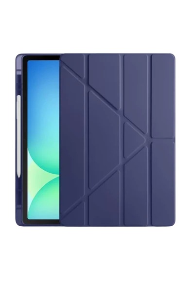 Newface Apple iPad Pro 13 (2024) Kılıf Kalemlikli Hugo Tablet Kılıfı - Lacivert ürün görseli 1