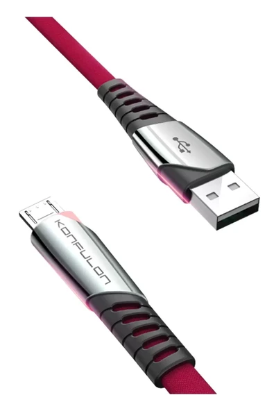 Konfulon DC16 Micro USB Kablo 1M 2.4A - Kırmızı ürün görseli 1