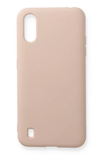 Newface Samsung Galaxy A01 Kılıf Nano içi Kadife Silikon - Pudra ürün görseli 1