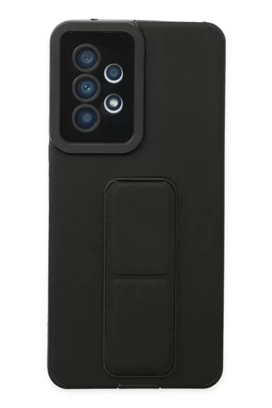 Newface Samsung Galaxy A53 5G Kılıf Mega Standlı Silikon - Siyah ürün görseli 1