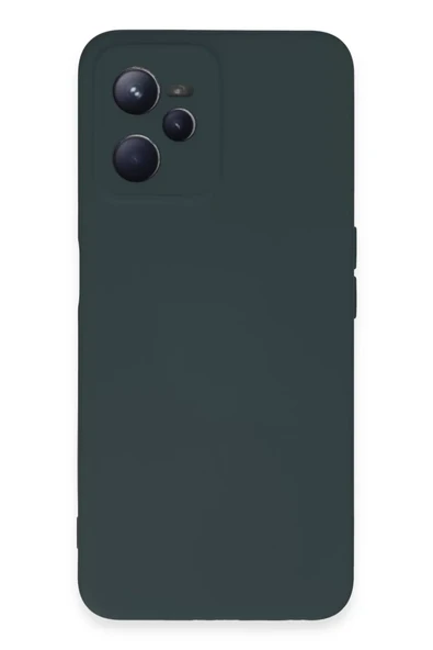 Newface Realme C35 Kılıf Nano içi Kadife Silikon - Koyu Yeşil ürün görseli 1