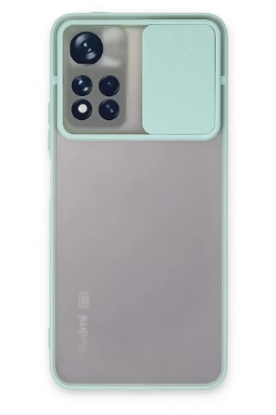 Newface Xiaomi Redmi Note 11 Pro Plus 5G Kılıf Palm Buzlu Kamera Sürgülü Silikon - Turkuaz ürün görseli 1