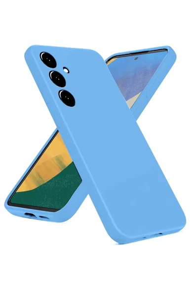 Newface Samsung Galaxy A36 Kılıf Nano içi Kadife Silikon - Mavi ürün görseli 1
