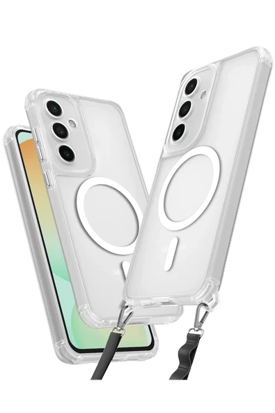 Newface Samsung Galaxy S25 Plus Kılıf Enka Magsafe Silikon Kılıf - Şeffaf ürün görseli 1