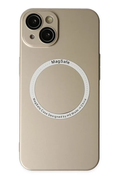 Newface Apple iPhone 14 Plus Kılıf Jack Magneticsafe Lens Silikon - Gold ürün görseli 1