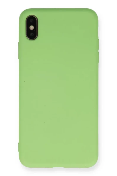 Newface Apple iPhone XS Max Kılıf Nano içi Kadife Silikon - Açık Yeşil ürün görseli 1