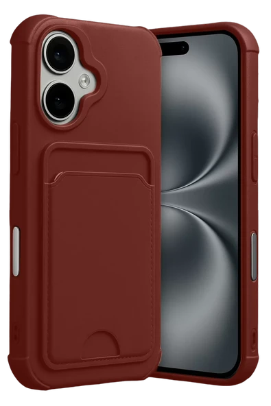 Newface Apple iPhone 17 Kelvin Kartvizitli Silikon - Bordo ürün görseli 1