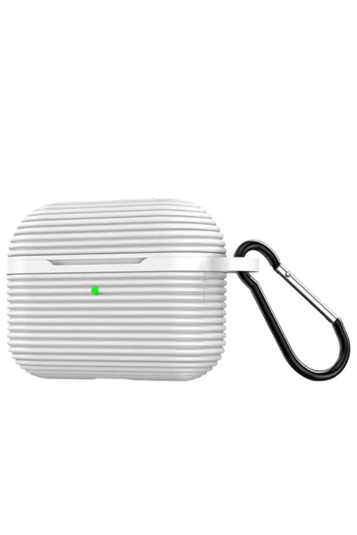 Newface Apple Airpods Pro 3 (3.nesil) Raven Silikon Kılıf - Beyaz ürün görseli 1