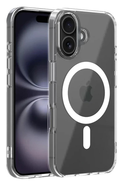 Newface Apple iPhone 17 Combo Sert Şeffaf Magsafe Kapak - Şeffaf ürün görseli 1