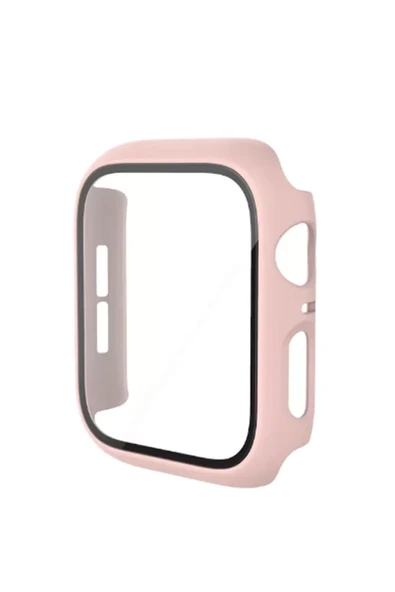 Newface Apple Watch 44mm Camlı Kasa Ekran Koruyucu - Pembe ürün görseli 1