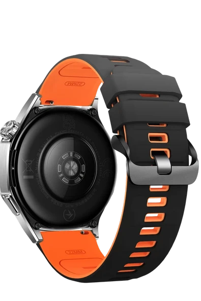 Newface Apple Watch Ultra 49mm Minoc Kordon - Siyah-Turuncu ürün görseli 1