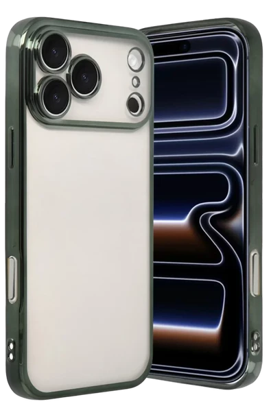 Newface Apple iPhone 17 Pro Razer Lensli Silikon - Yeşil ürün görseli 1