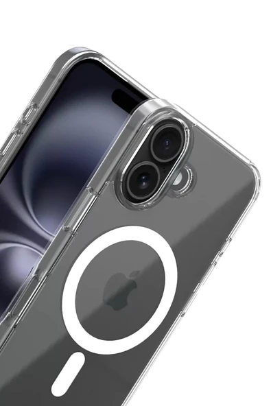 Newface Apple iPhone 17 Combo Sert Şeffaf Magsafe Kapak - Şeffaf - Resim 3