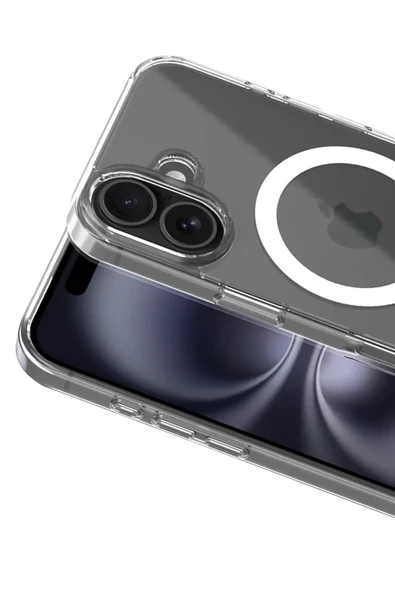 Newface Apple iPhone 17 Combo Sert Şeffaf Magsafe Kapak - Şeffaf - Resim 2