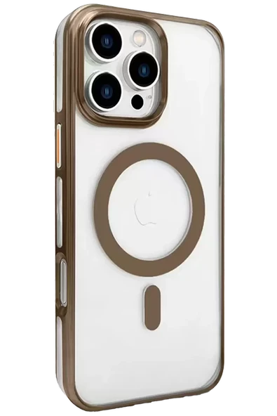 Joko Apple iPhone 16 Pro Gleam PC Sert Magsafe Kılıf - Kahverengi ürün görseli 1