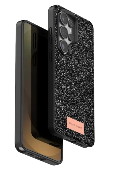 Onegif Samsung Galaxy S26 Ultra Bright Simli Kapak - Siyah ürün görseli 1