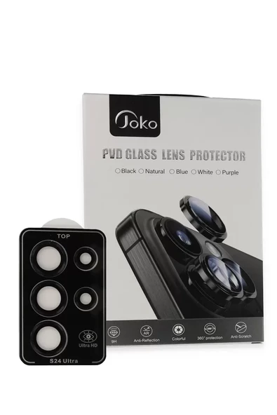 Joko Samsung Galaxy S23 Ultra PVD Metal Kamera Lens - Siyah ürün görseli 1