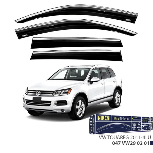 Niken VW Touareg Cam Rüzgarlığı Kromlu 4'Lü 2011+ Sonrası ürün görseli 1