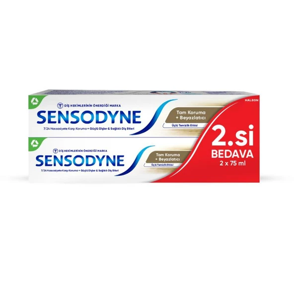 Sensodyne Diş Macunu Tam Koruma Beyazlatıcı 75 ml 2li ürün görseli 1