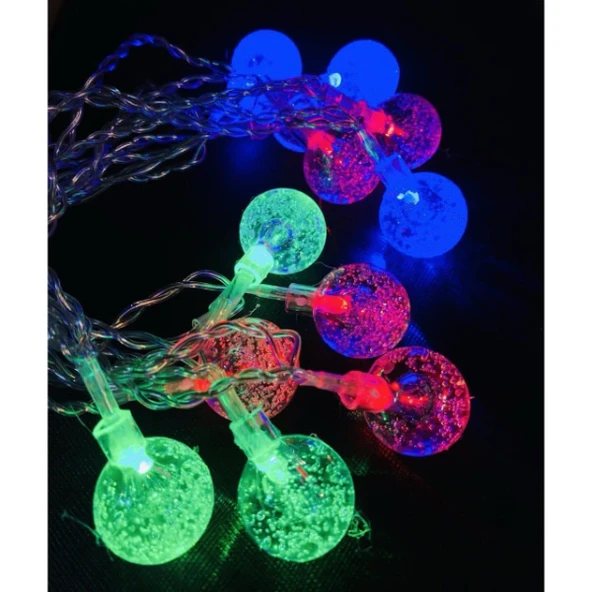 3m 20 Led Kristal Top RGB Pilli ürün görseli 1