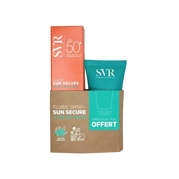 SVR Sun Secure Fluide SPF50+ 50ml + Sun Secure Moisturising After Sun 50ml Güneş Koruyucu Set ürün görseli 1