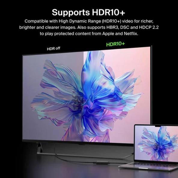 BELKIN CONNECT USB-C HDMI 2.1 ADAPTÖR AVC013BTBK - Resim 4