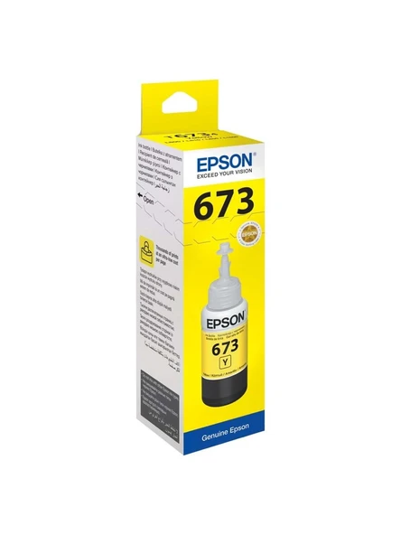 EPSON 673 Y SARI ORJİNAL MÜREKKEP L800/805/810/850/1800 ürün görseli 1