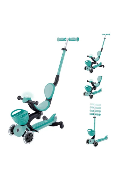 Globber Go Up Baby 360 Işıklı Scooter - Koyu Mint ürün görseli 1