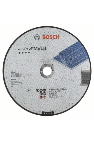 Bosch - Expert Serisi Metal Için Düz Kesme Diski (taş) - A 30 S Bf, 230 Mm, 3,0 Mm ürün görseli 1