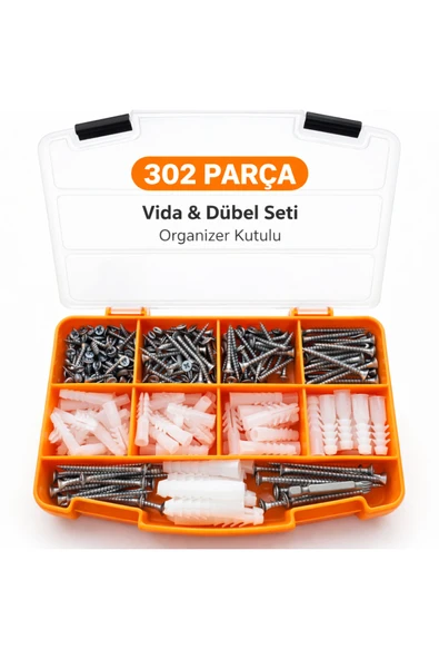 Civtex 302 Parça Vida ve Dübel Seti – Organizer Takım Çantası ürün görseli 1