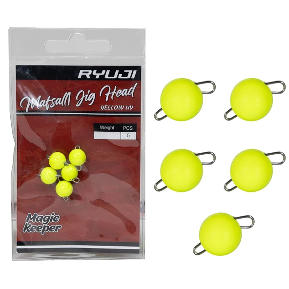 Ryuji Mafsallı 5 Adet Yellow (UV) Jig Head Kurşunu  5 GR ürün görseli 1