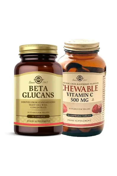 Solgar Beta 1.3 Glucans 60 Tb+ Chewable Vitamin-c 500 Mg 90 Tablet ürün görseli 1