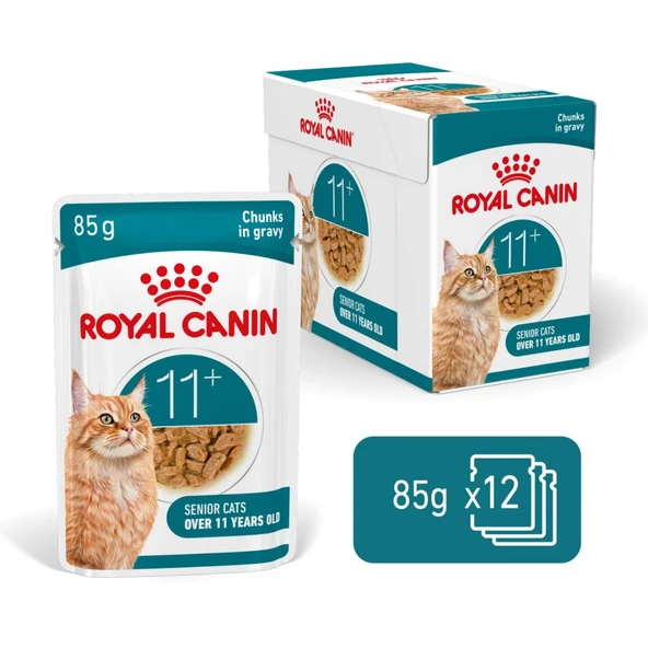 11 yaş ve Üzeri Kediler için Yaş Kedi Maması 12 x 85g ürün görseli 1