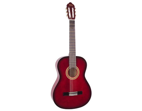 VALENCIA VC104TRDS KLASİK GİTAR 4/4 KIRMIZI SUNBURST +KILIF+PENA ürün görseli 1