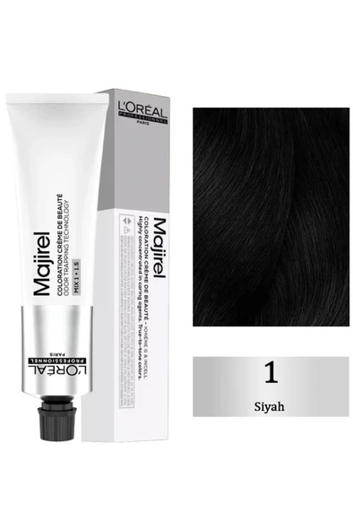 Loreal Professionnel Majirel 1 Doğal Siyah 60 ml Saç Boyası ürün görseli 1
