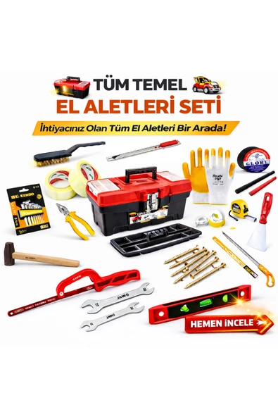 Civtex 240 Parça Takım Çantası Vida ve Dübel Dahil Profesyonel El Aletleri Seti ürün görseli 1